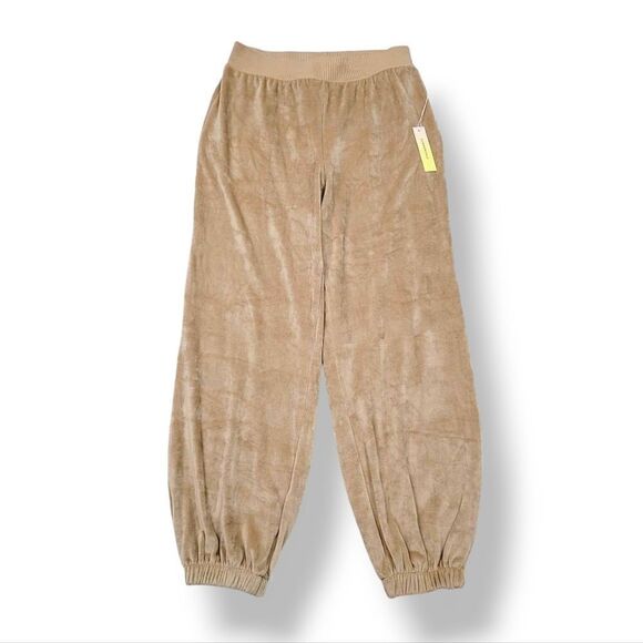 NEW Summersalt 2 PC The Plush Velour Relaxed Crew and Jogger in Fawn Size Medium - Picture 6 of 16